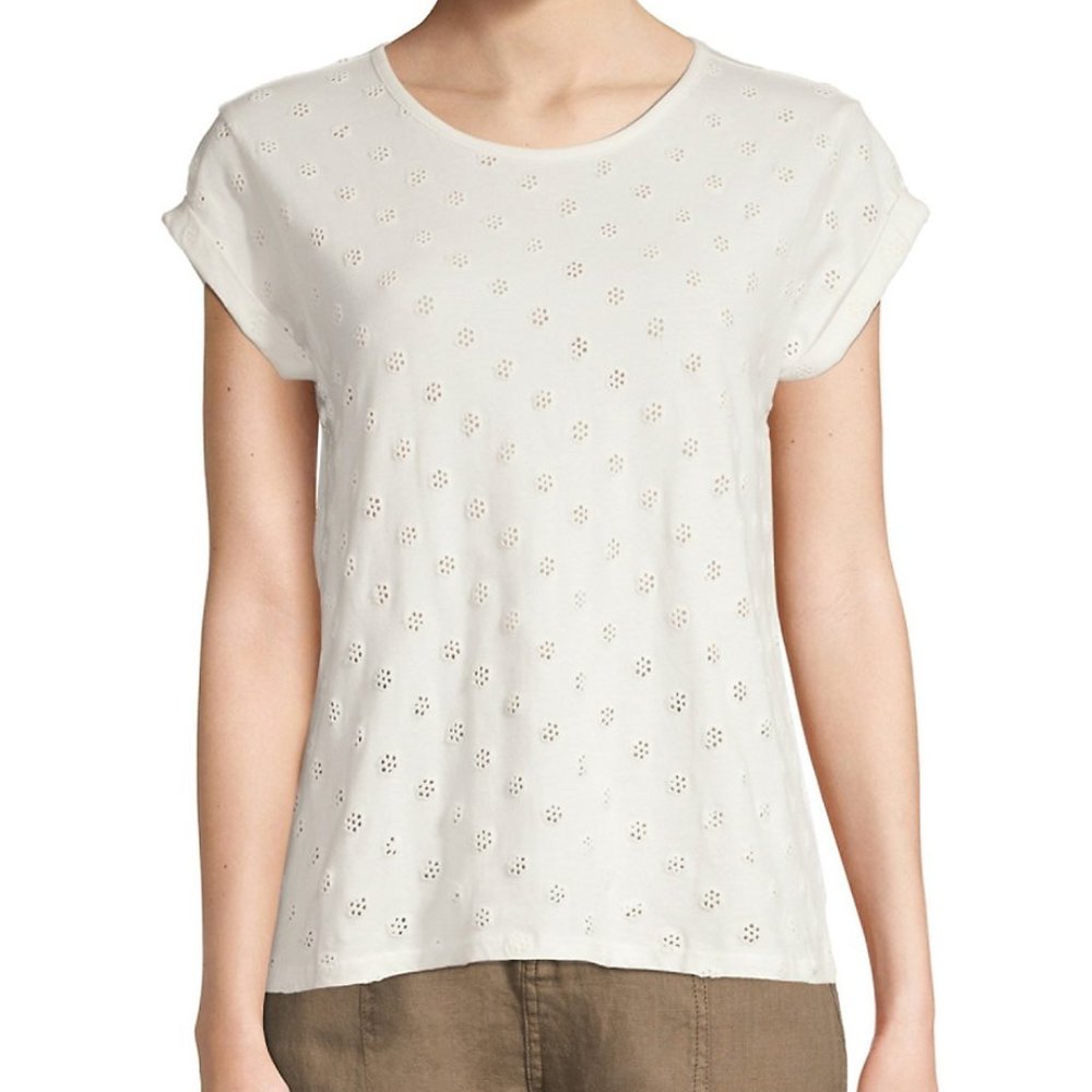 NWT JOIE Dakara Cotton Eyelet T-shirt